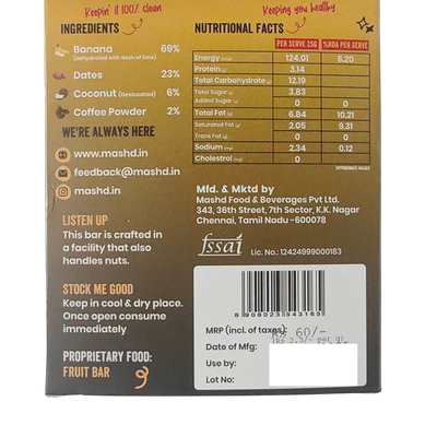 Coffee Banana Fruit Bar