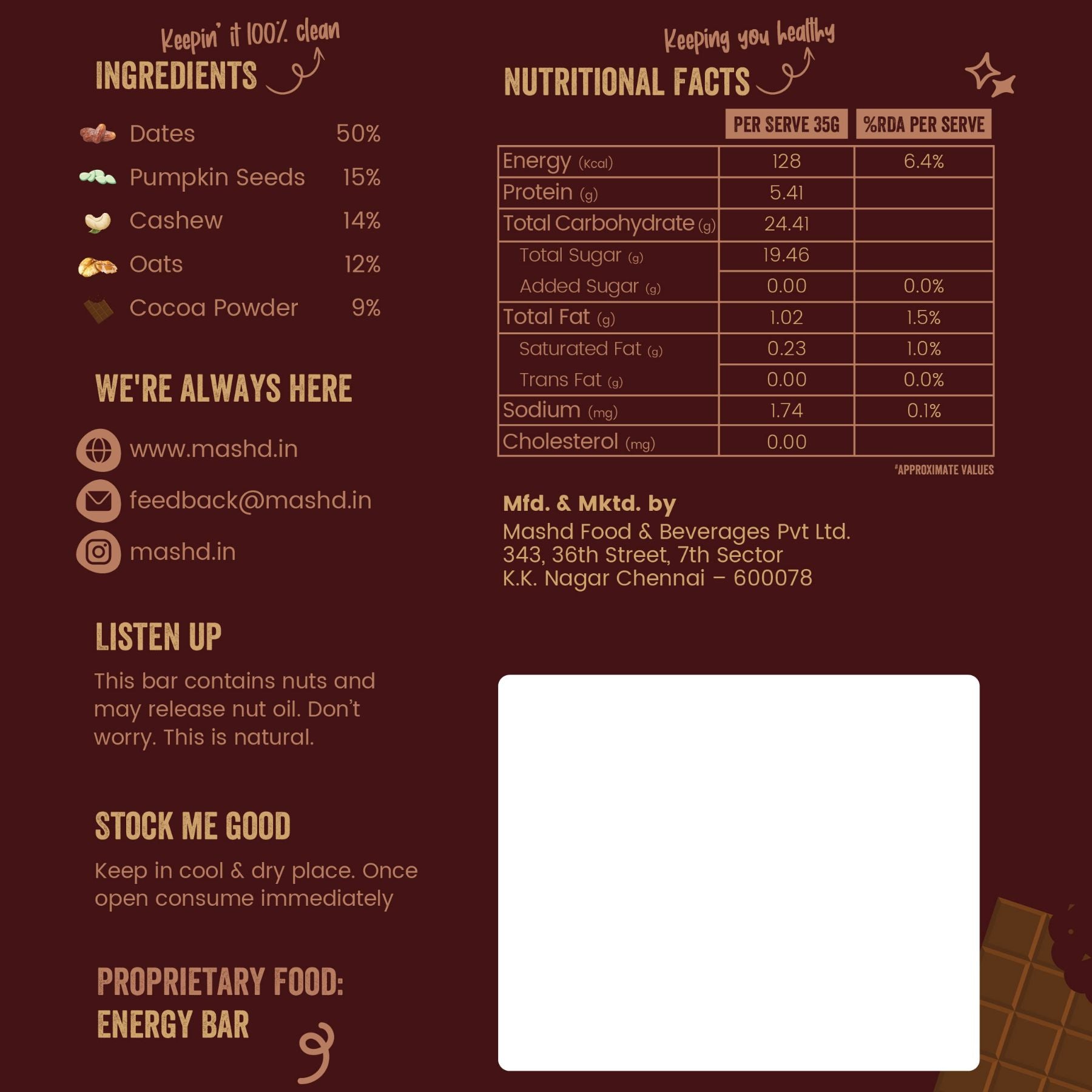 Chocolate Energy Bar